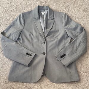 J.Crew Classic Gray Women's Blazer - Tailored Two-Button Jacket